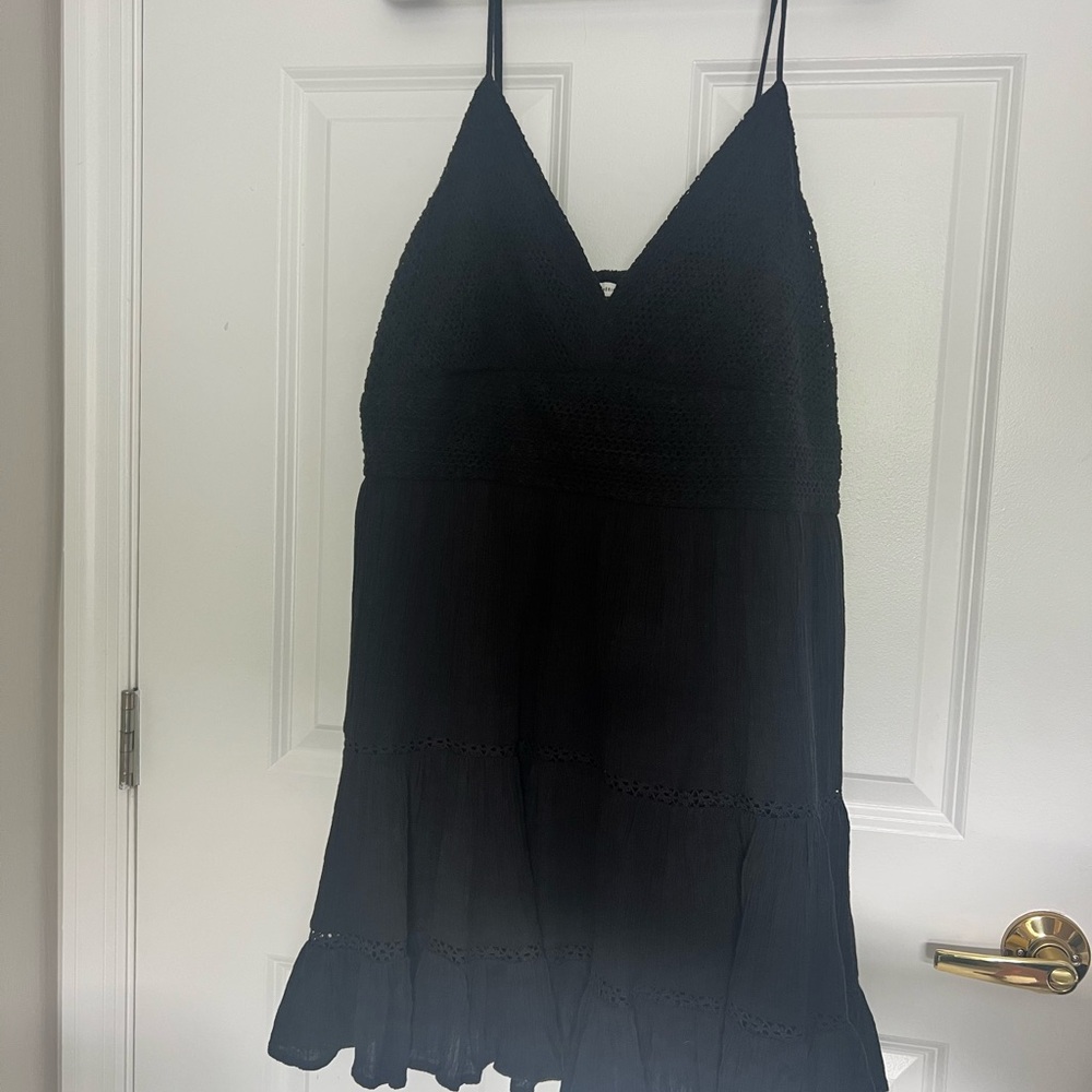 American Eagle Outfitters Black Spaghetti Strap Mini Dress
